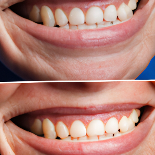 תמונה של מטופל לפני ואחרי הליך השתלת שיניים של יום אחד