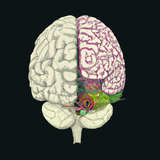 איור של מוח עם חלקים שונים המייצגים תהליכים נפשיים שונים