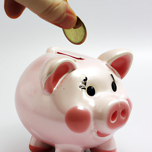קופת חזירים עם הכנסת מטבעות המסמלת את חשיבות החיסכון במהלך מחזור המשכנתא.